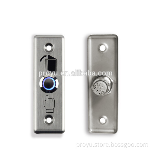 Stainless Steel Door Exit Button Switch With LED Blue Backlight emergency push button switch For Home Security